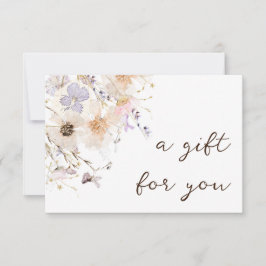 Certificado de regalo elegante para flores secas