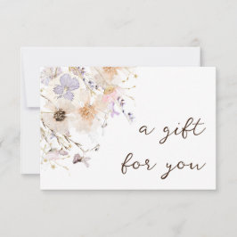 Certificado de regalo elegante para flores secas