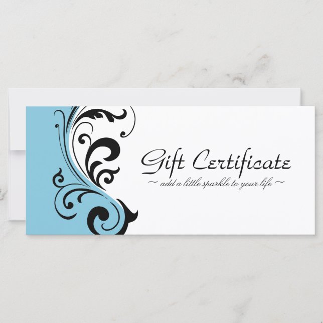 CERTIFICADO DE REGALO ELEGANTE Y NEGRO (Anverso)