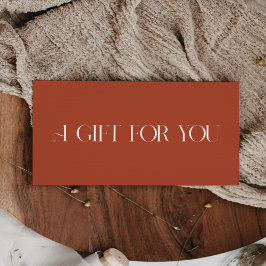 Certificado de regalo elegante y sencillo