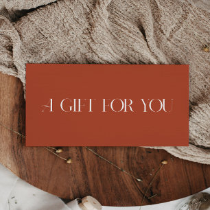 Certificado de regalo elegante y sencillo