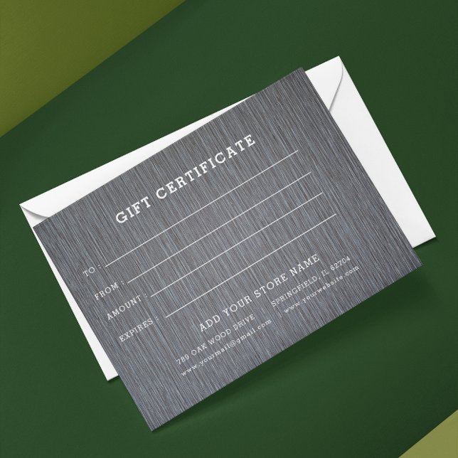 Certificado de regalo empresarial editable Agregar ( Business Gift Certificate With Logo)