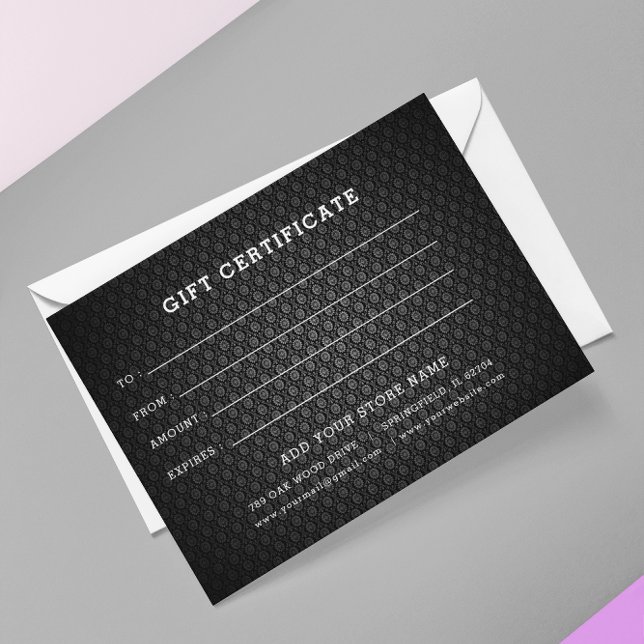 Certificado de regalo empresarial editable Agregar ( Business Gift Certificate With Logo)