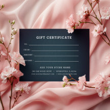Certificado de regalo empresarial editable Agregar