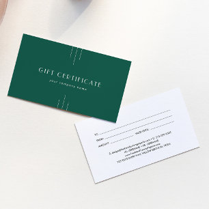 Certificado de regalo empresarial EVERLY Verde Esm