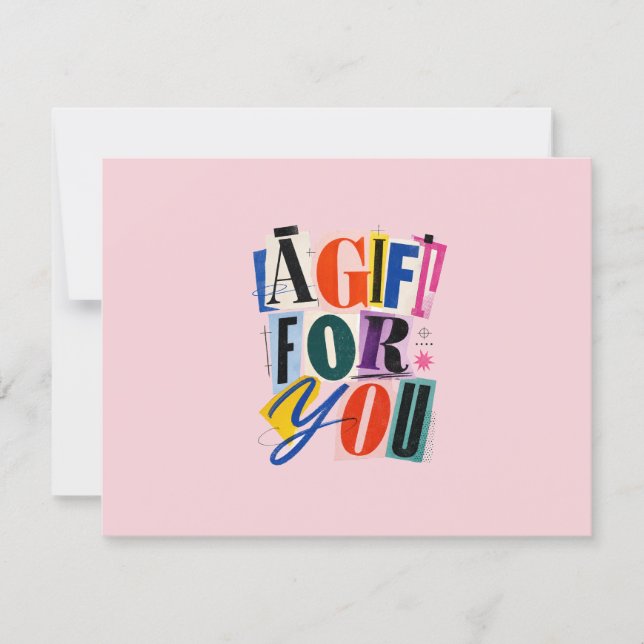 Certificado de regalo empresarial rosa colorido (Anverso)