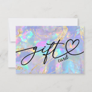 certificado de regalo falso holográfico opal