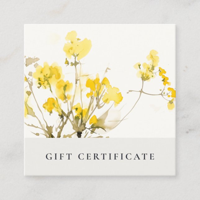 Certificado de regalo floral de Boho de flores ama (Anverso)