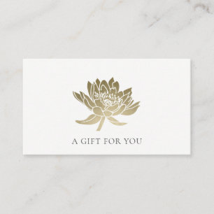 CERTIFICADO DE REGALO FLORAL FORMAL FAUX GOLD LOTU