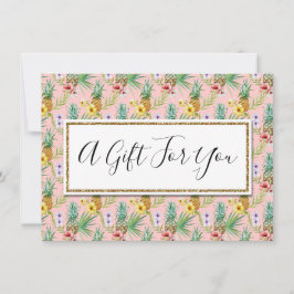 Certificado de regalo Flores de piña e hibiscus