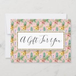 Certificado de regalo Flores de piña e hibiscus