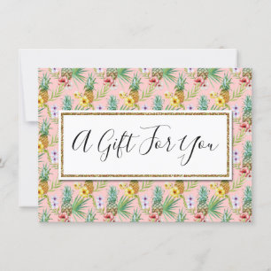 Certificado de regalo Flores de piña e hibiscus