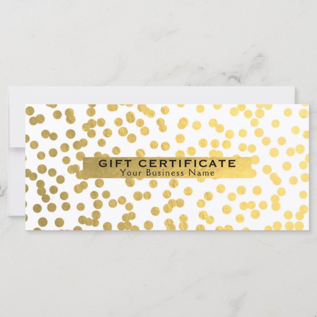 Certificado de regalo Glam para Relieve metalizado (Anverso)