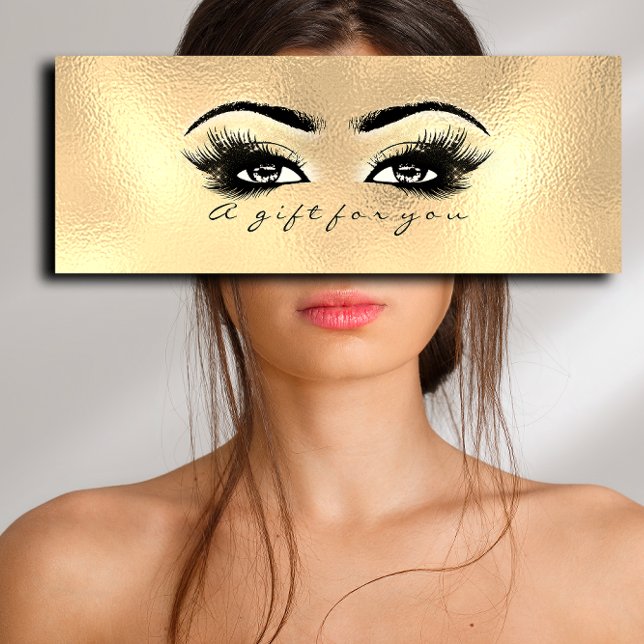 Certificado de regalo Glass Gold Lashes Maquillaje (Gift Certificate Glass Gold Lashes Eyes Makeup )