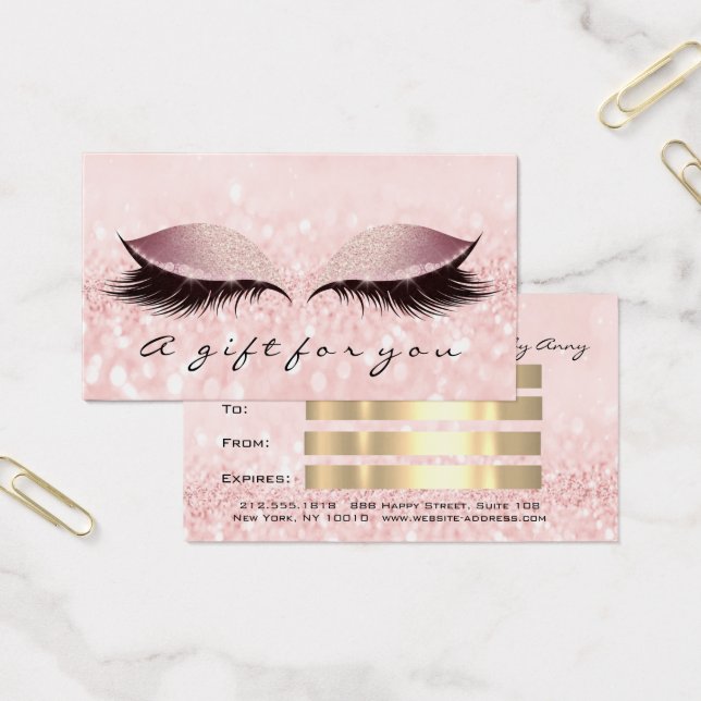 Certificado de regalo Glitte Lash Rosa Extensión M (Oficina)
