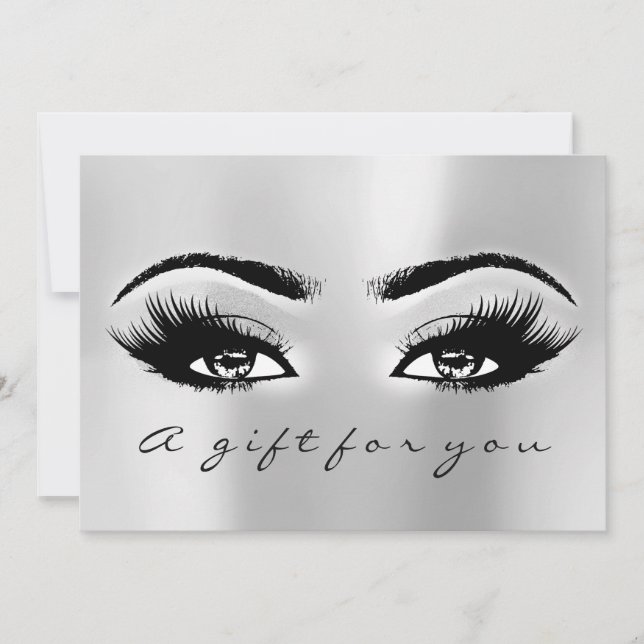 Certificado de regalo Gray Silver Lash Beauty Make (Anverso)