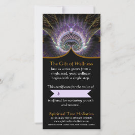 Certificado de regalo holístico del árbol espiritu