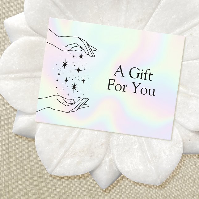 Certificado de regalo holográfico de manos curativ (Subido por el creador)
