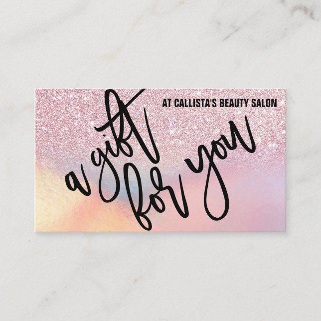 Certificado de regalo irlandés purpurina (Anverso)