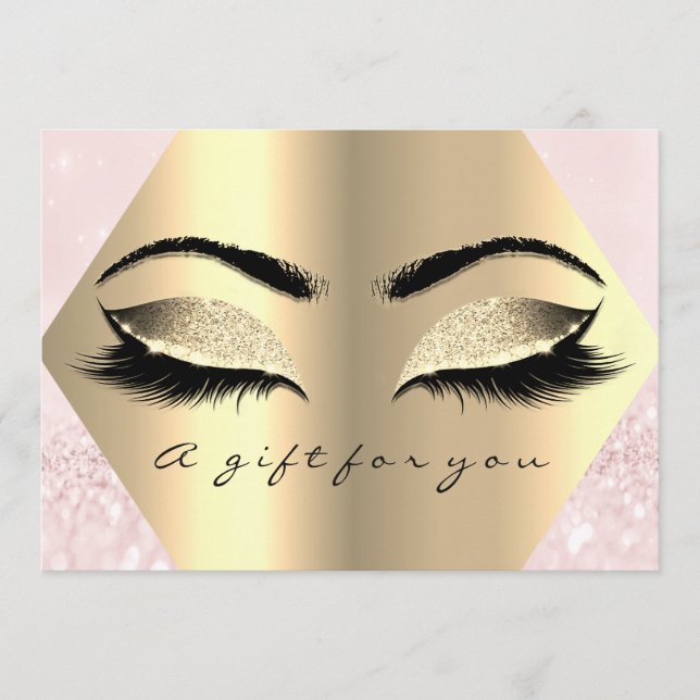 Certificado de regalo Lash Pink Diamond Beauty Mak (Anverso)