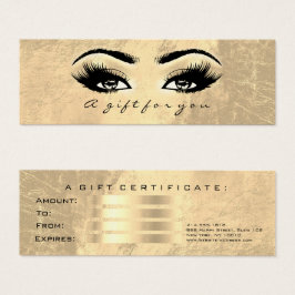 Certificado de regalo Leather Lashes de oro Bellez