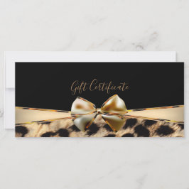 Certificado de Regalo Leopardo Guepardo Oro Negro