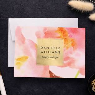 Certificado de regalo Luxe Watercolor Pink Florals