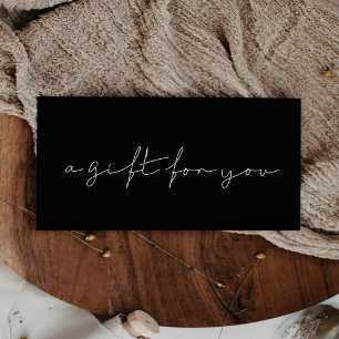 Certificado de regalo manuscrito minimalista