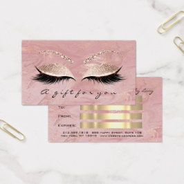 Certificado de regalo Marble Lash rosa Maquillaje