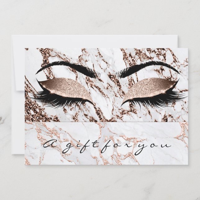 Certificado de regalo Mármol Copper Lash Beauty Ma (Anverso)