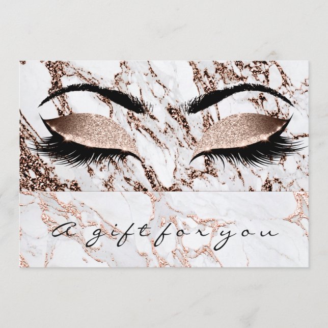 Certificado de regalo Mármol Copper Lash Beauty Ma (Anverso)