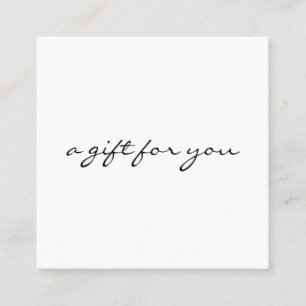 Certificado de regalo Minimalista de caligrafía