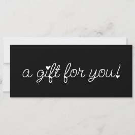 Certificado de regalo minimalista de corazones neg