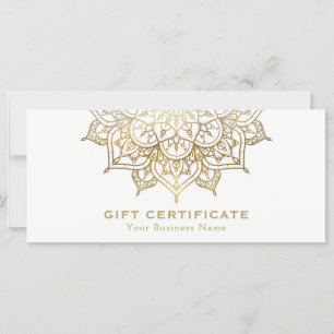 Certificado de Regalo Minimalista Moderno Blanco M