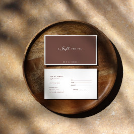 Certificado de regalo minimalista moderno de terra