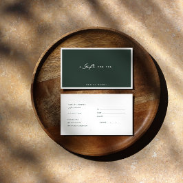 Certificado de regalo minimalista moderno verde