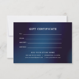 Certificado de regalo minimalista para empresas co