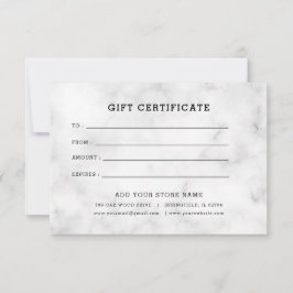 Certificado de regalo minimalista para empresas co