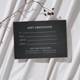 Certificado de regalo minimalista para empresas co