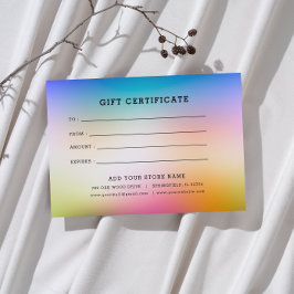 Certificado de regalo minimalista para empresas co