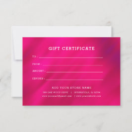 Certificado de regalo minimalista para empresas co