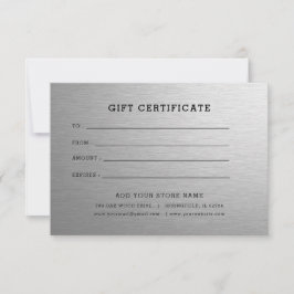Certificado de regalo minimalista para empresas co