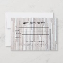 Certificado de regalo minimalista para negocios co