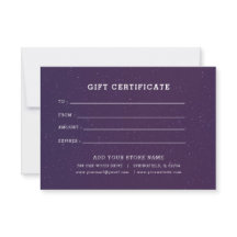 Certificado de regalo minimalista para negocios co
