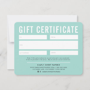 CERTIFICADO DE REGALO MOBILIARIO moderno de empres