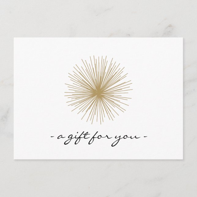 Certificado de regalo MODERNISTA VINTAGE (Anverso)