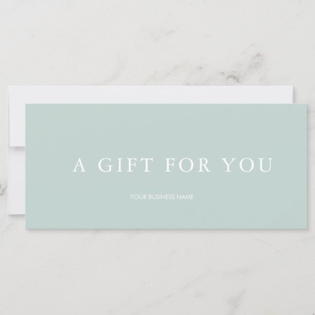 Certificado de Regalo Moderno (Anverso)