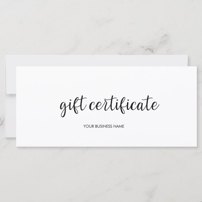 Certificado de regalo moderno (Anverso)