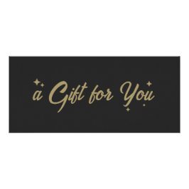 Certificado de regalo moderno de Black Gold Retro
