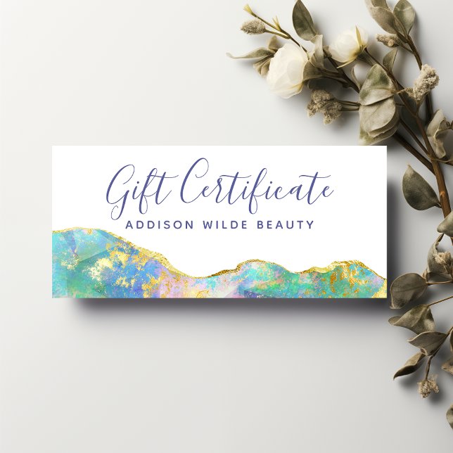 Certificado de regalo moderno de Gemstone de arcoi (Subido por el creador)